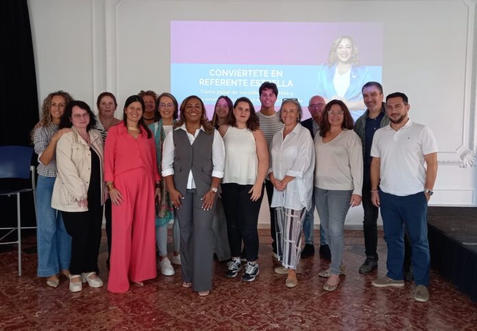 Irene Morillo junto a miembros de CETAC Automs en Barcelona